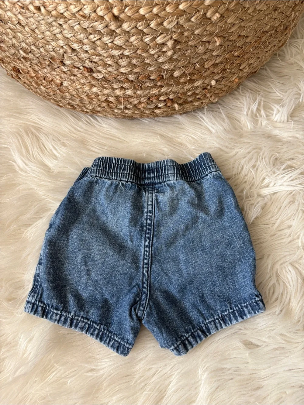GAP Denim Elastic-Waist Shorts - Blue